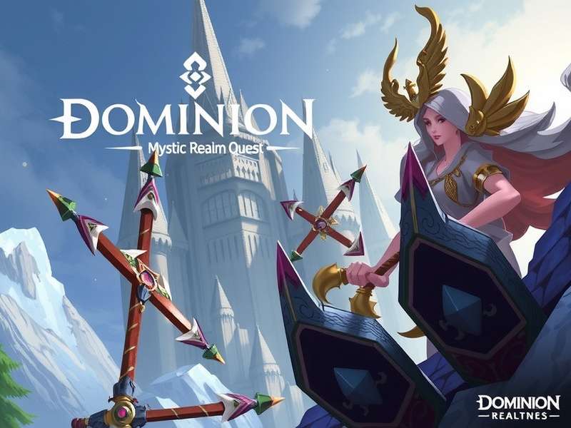 Dominion Mystic Realm Quest – Indian special edition game poster featuring warriors and temples